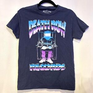 💸death row records navy blue tee shirt